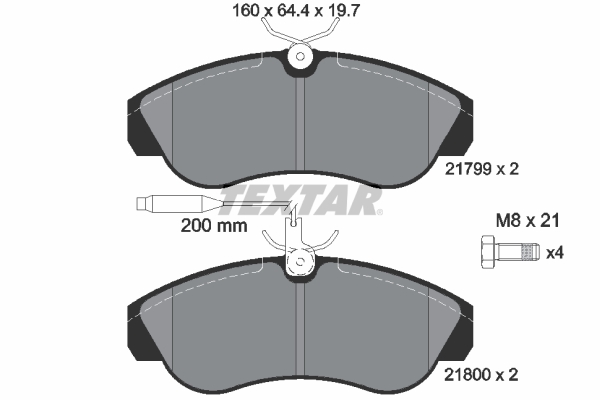 Brake Pad Set, disc brake - 2179901 TEXTAR