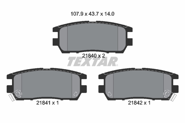 Kit pastiglie freno, Freno a disco - 2184002 TEXTAR