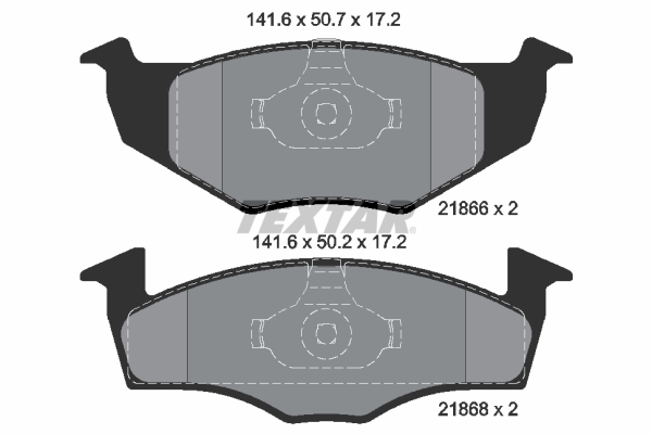 Brake Pad Set, disc brake - 2186602 TEXTAR