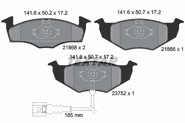 Brake Pad Set, disc brake - 2186801 TEXTAR