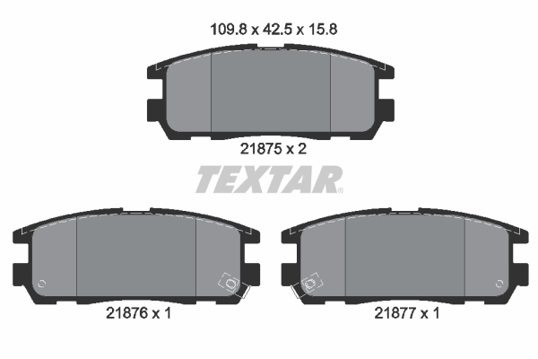 Brake Pad Set, disc brake - 2187501 TEXTAR