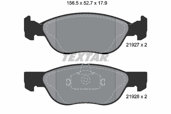 Brake Pad Set, disc brake - 2192703 TEXTAR