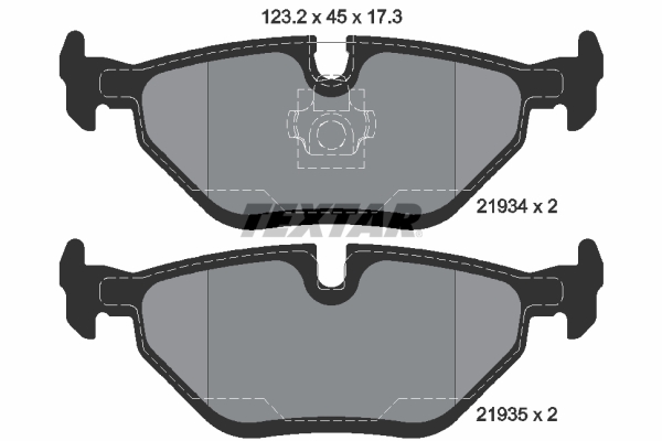 Brake Pad Set, disc brake - 2193402 TEXTAR