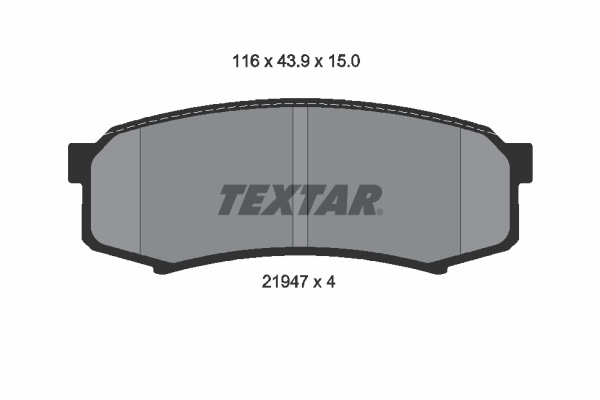 Brake Pad Set, disc brake - 2194701 TEXTAR