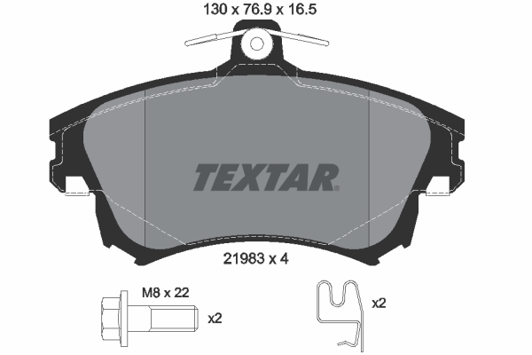 Brake Pad Set, disc brake - 2198304 TEXTAR