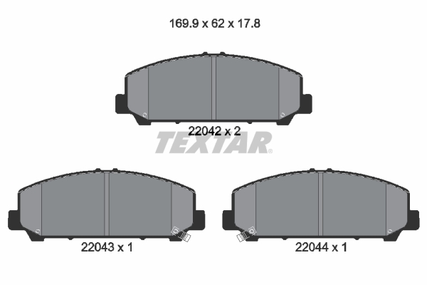 Brake Pad Set, disc brake - 2204201 TEXTAR