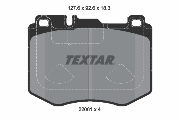 Brake Pad Set, disc brake - 2206103 TEXTAR