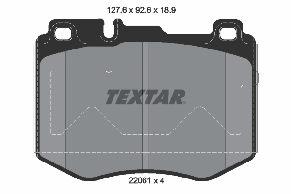 Brake Pad Set, disc brake - 2206101 TEXTAR