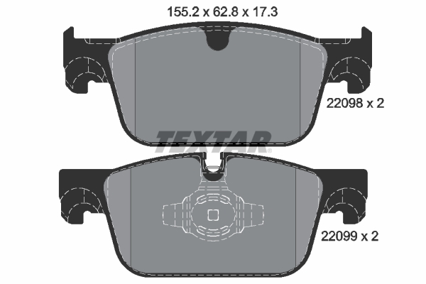 Brake Pad Set, disc brake - 2209801 TEXTAR