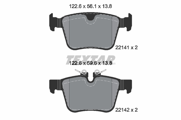 Brake Pad Set, disc brake - 2214103 TEXTAR
