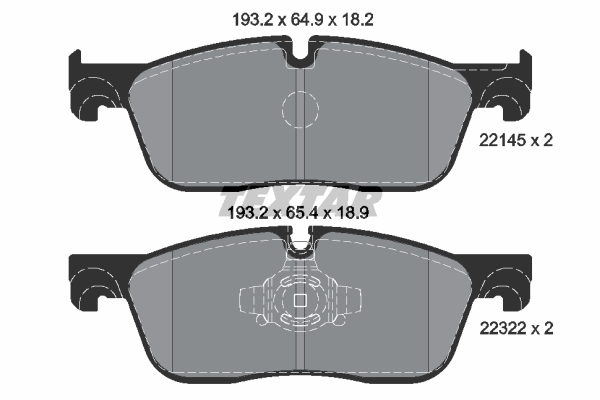 Brake Pad Set, disc brake - 2214501 TEXTAR