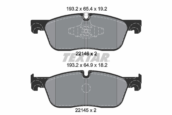 Brake Pad Set, disc brake - 2214601 TEXTAR