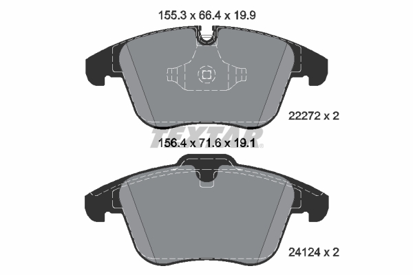 Brake Pad Set, disc brake - 2227201 TEXTAR