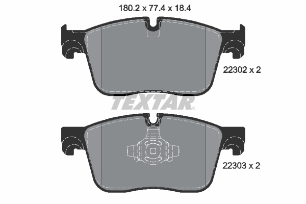 Brake Pad Set, disc brake - 2230201 TEXTAR
