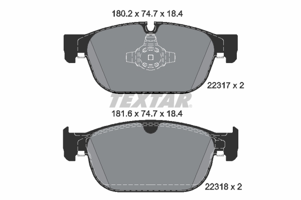 Brake Pad Set, disc brake - 2231701 TEXTAR