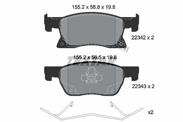 Brake Pad Set, disc brake - 2234201 TEXTAR