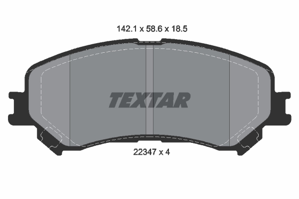 Brake Pad Set, disc brake - 2234701 TEXTAR