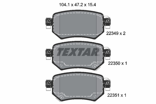 Kit pastiglie freno, Freno a disco - 2234901 TEXTAR