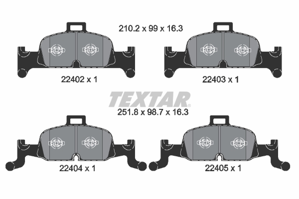 Brake Pad Set, disc brake - 2240201 TEXTAR