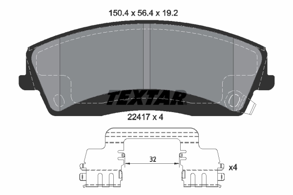 Brake Pad Set, disc brake - 2241701 TEXTAR