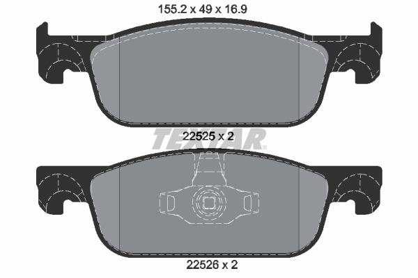 Brake Pad Set, disc brake - 2252501 TEXTAR
