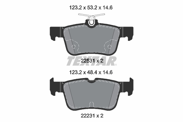 Kit pastiglie freno, Freno a disco - 2253105 TEXTAR