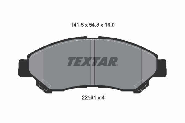 Kit pastiglie freno, Freno a disco - 2256101 TEXTAR