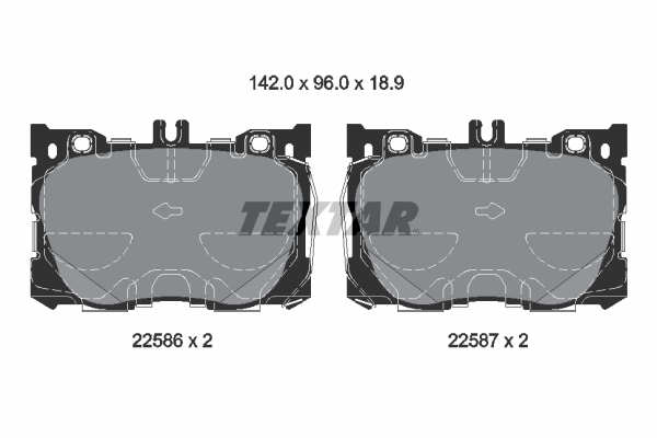 Kit pastiglie freno, Freno a disco - 2258601 TEXTAR