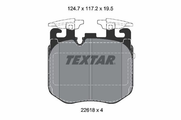 Brake Pad Set, disc brake - 2261801 TEXTAR