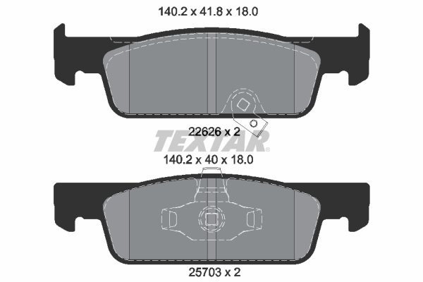 Kit pastiglie freno, Freno a disco - 2262601 TEXTAR