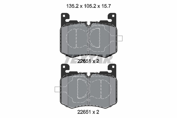 Brake Pad Set, disc brake - 2265101 TEXTAR