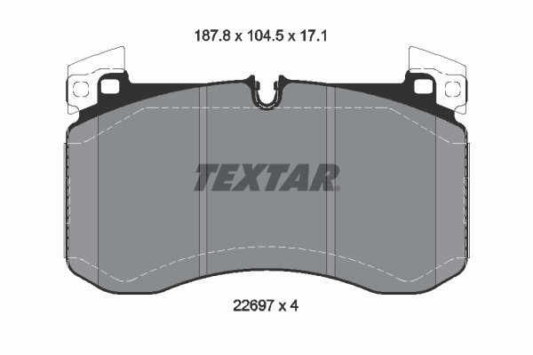 Brake Pad Set, disc brake - 2269701 TEXTAR