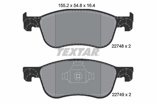 Brake Pad Set, disc brake - 2274801 TEXTAR