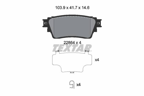 Brake Pad Set, disc brake - 2286401 TEXTAR