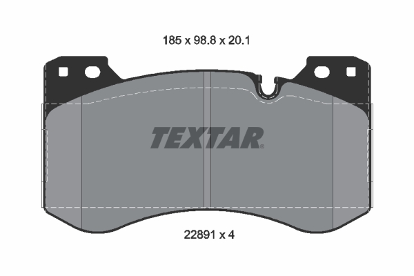 Brake Pad Set, disc brake - 2289101 TEXTAR
