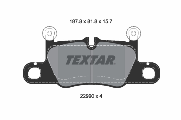 Brake Pad Set, disc brake - 2299001 TEXTAR