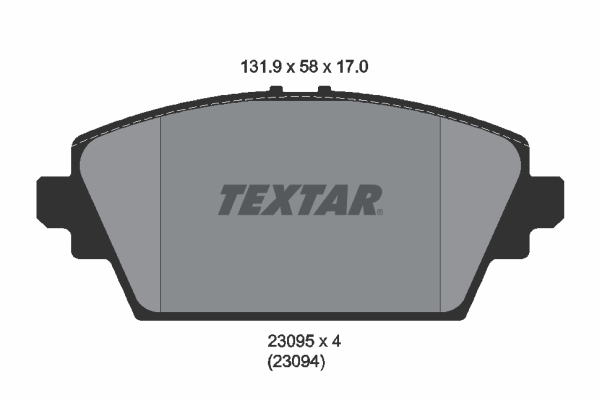 Brake Pad Set, disc brake - 2309501 TEXTAR