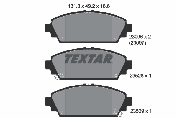 Kit pastiglie freno, Freno a disco - 2309601 TEXTAR