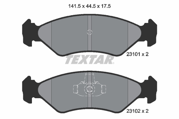 Brake Pad Set, disc brake - 2310101 TEXTAR