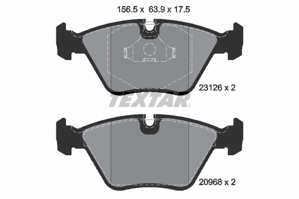 Brake Pad Set, disc brake - 2312601 TEXTAR