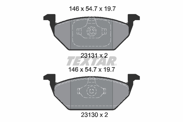 Kit pastiglie freno, Freno a disco - 2313001 TEXTAR