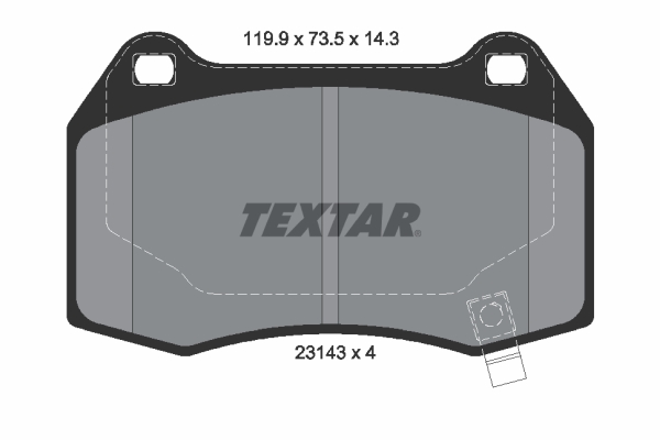 Brake Pad Set, disc brake - 2314301 TEXTAR