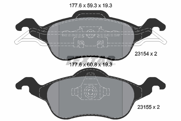 Kit pastiglie freno, Freno a disco - 2315402 TEXTAR