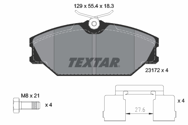 Brake Pad Set, disc brake - 2317203 TEXTAR