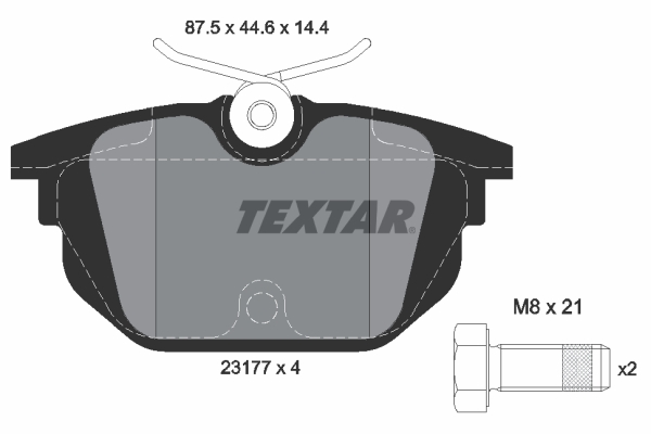Brake Pad Set, disc brake - 2317703 TEXTAR
