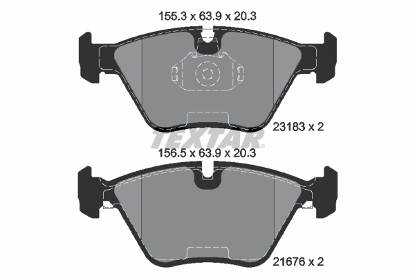 Brake Pad Set, disc brake - 2318302 TEXTAR