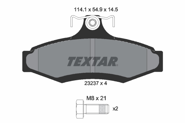 Brake Pad Set, disc brake - 2323701 TEXTAR