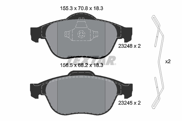 Brake Pad Set, disc brake - 2324802 TEXTAR