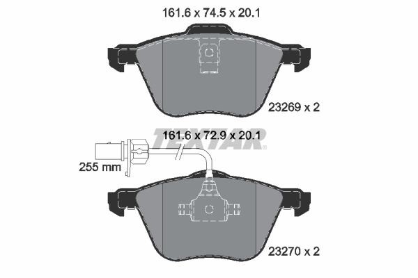 Brake Pad Set, disc brake - 2326903 TEXTAR