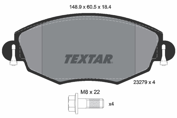 Brake Pad Set, disc brake - 2327904 TEXTAR